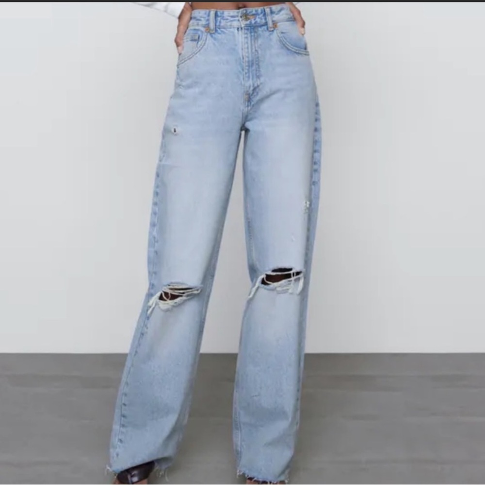 Zara High waisted full length jeans